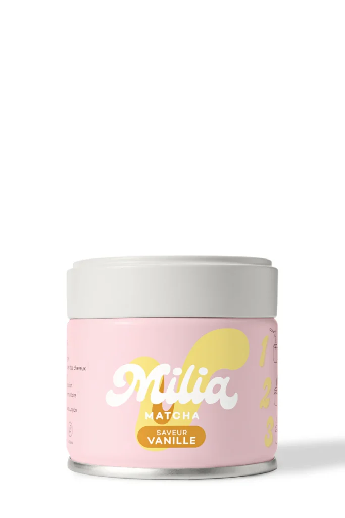 test milia matcha vanille