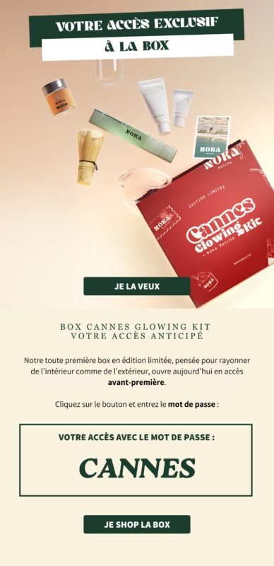 Noka Matcha - Cannes Glowing Kit, box édition limitée Festival de Cannes 2026