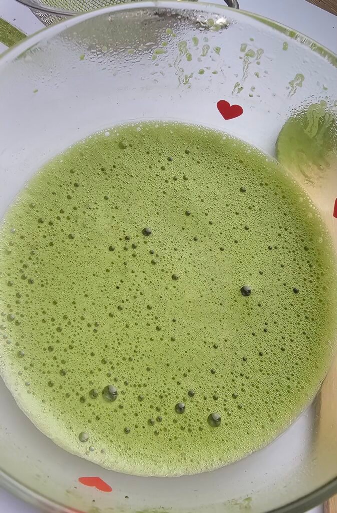 Palais des thés ICHI, la mousse obtenue au chasen