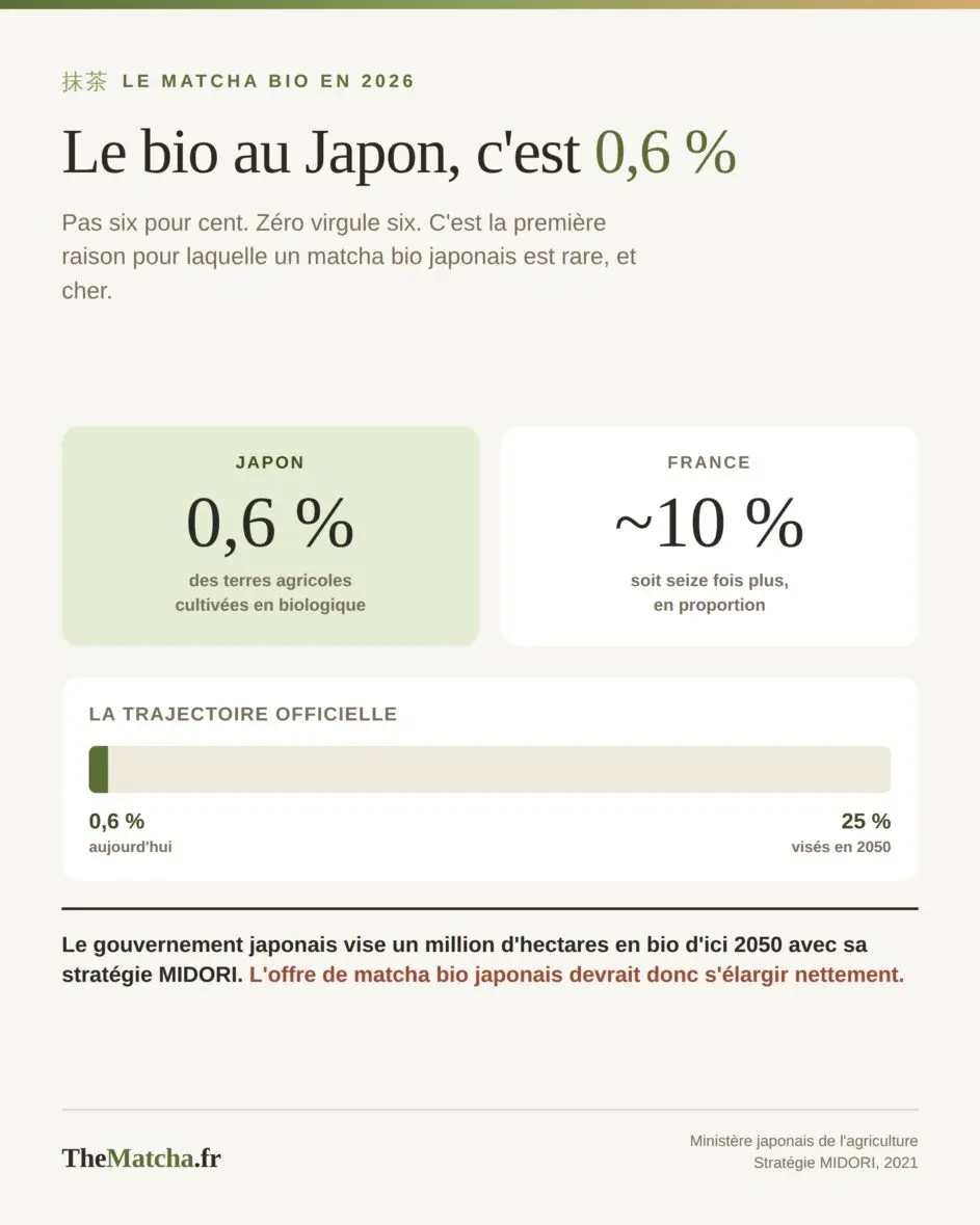 0,6 % des terres agricoles japonaises sont en bio